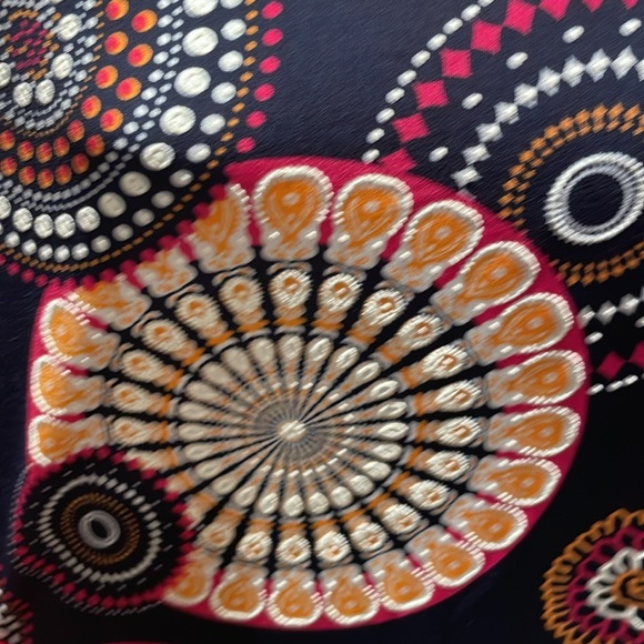 Knit midi dress with vibrant pattern - Picture 4 of 5